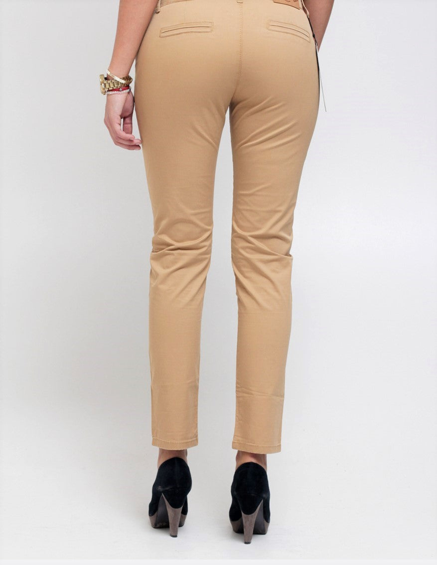 Damen Chino „Lyon“ – Beige, Slim Fit