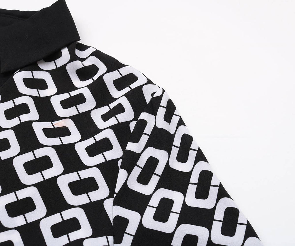 Elegante Damenbluse mit Kettenmuster