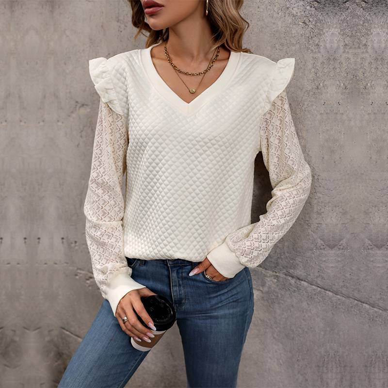 Damenbluse mit Spitze