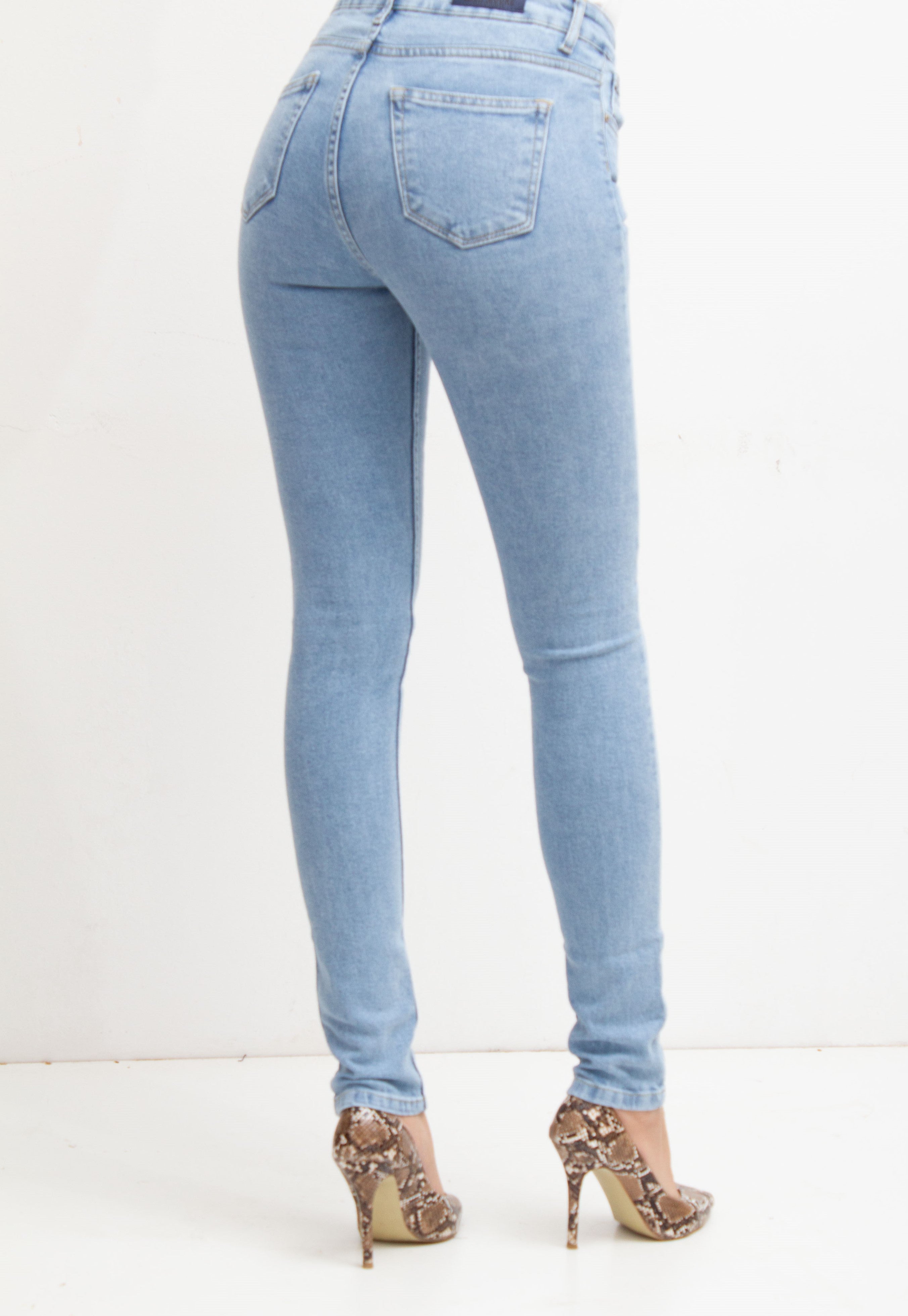 Damen Jeans „Amsterdam“ – High Waist Skinny, Hellblau