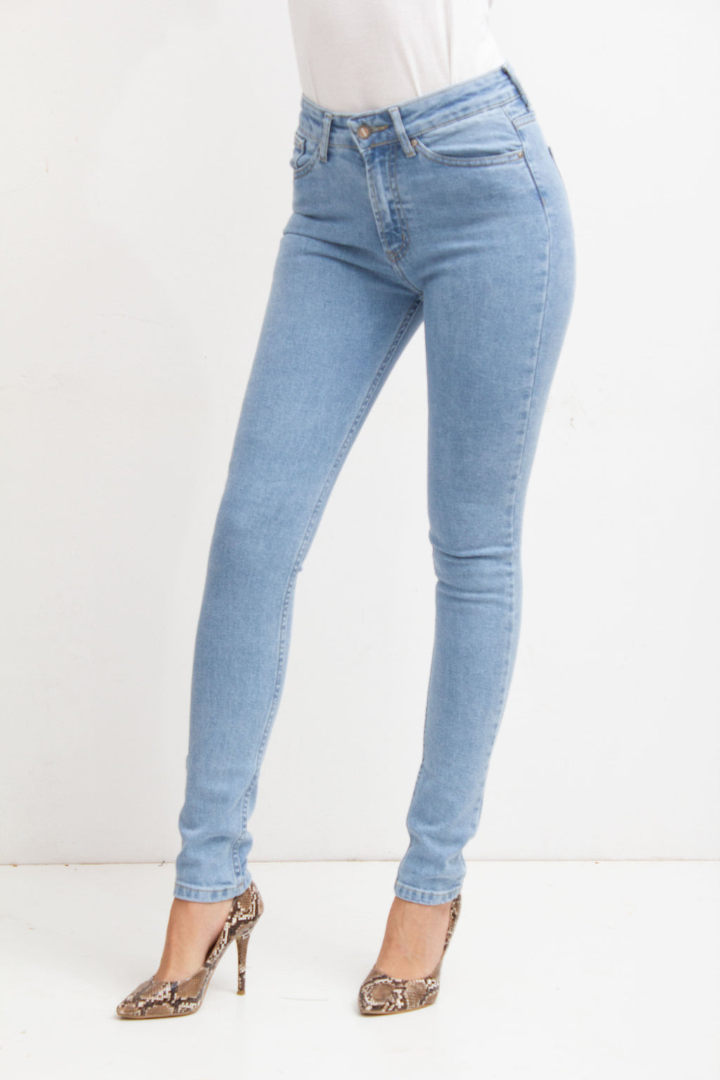 Damen Jeans „Amsterdam“ – High Waist Skinny, Hellblau