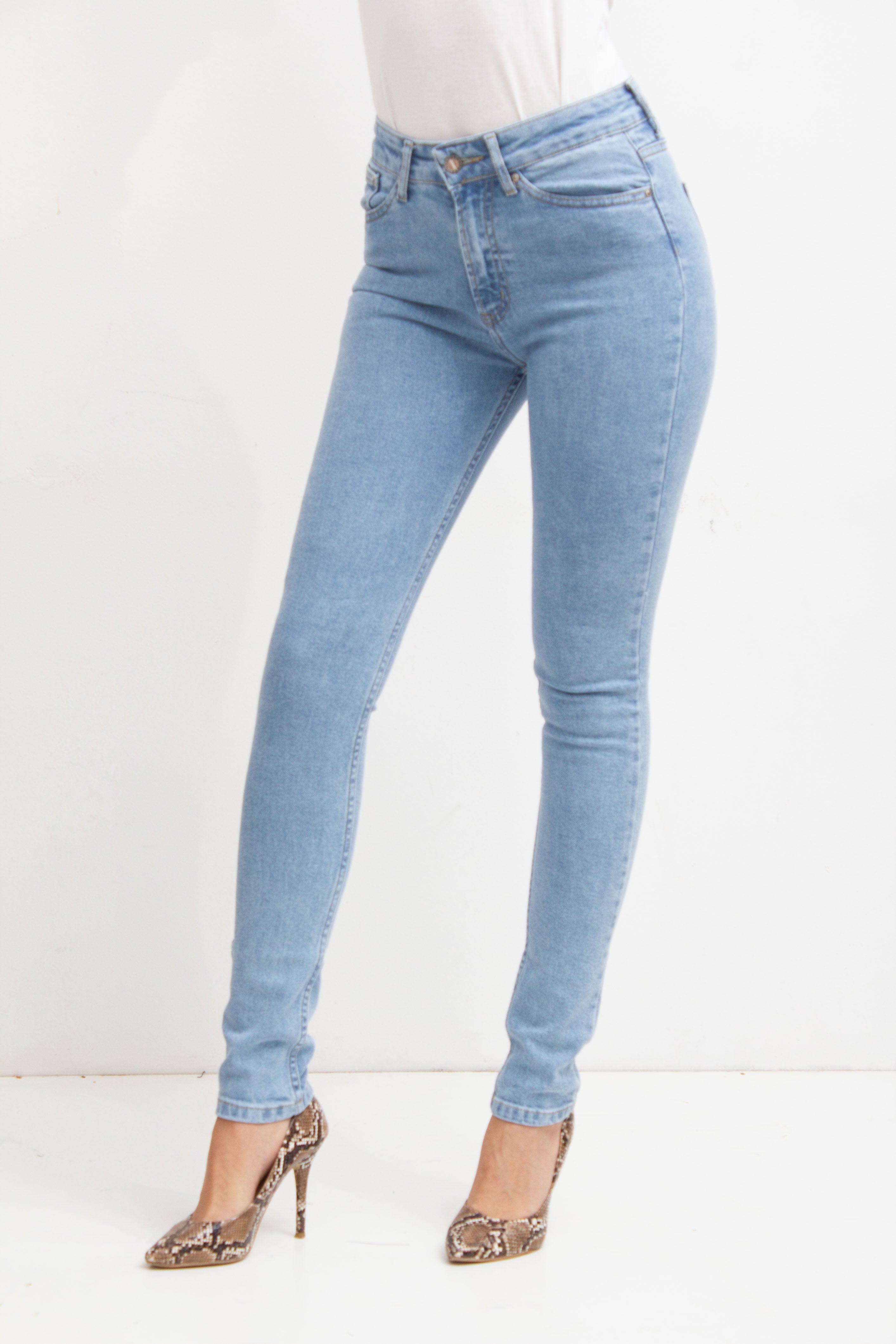 Damen Jeans „Amsterdam“ – High Waist Skinny, Hellblau