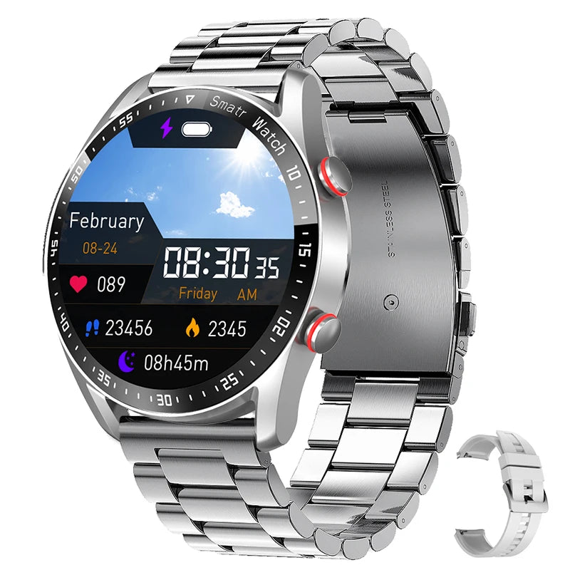 Herren Smartwatch – ECG, Bluetooth Call & Fitness Tracking