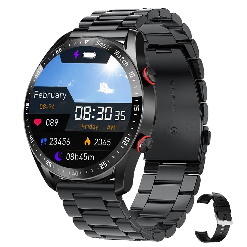 Herren Smartwatch – ECG, Bluetooth Call & Fitness Tracking