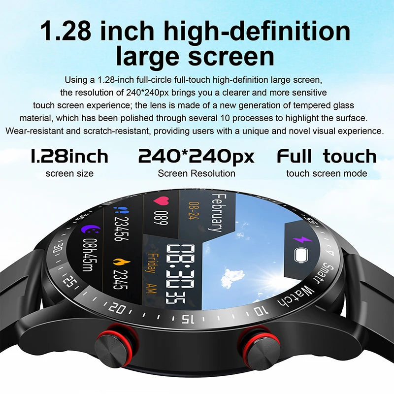 Herren Smartwatch – ECG, Bluetooth Call & Fitness Tracking