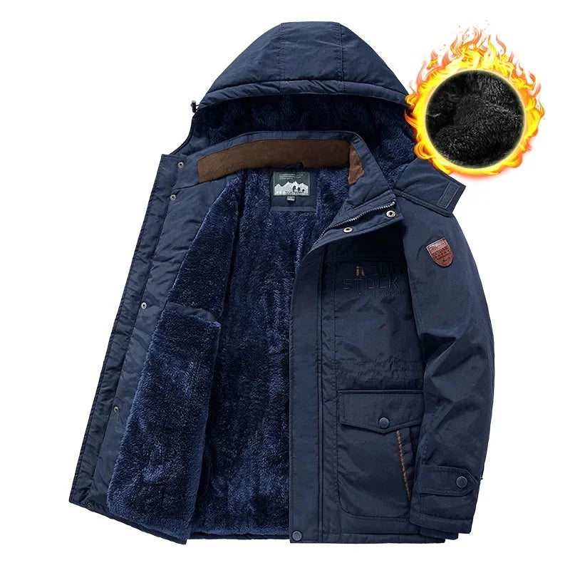 Herren Winterjacke mit Fleece – Warm & Bequem