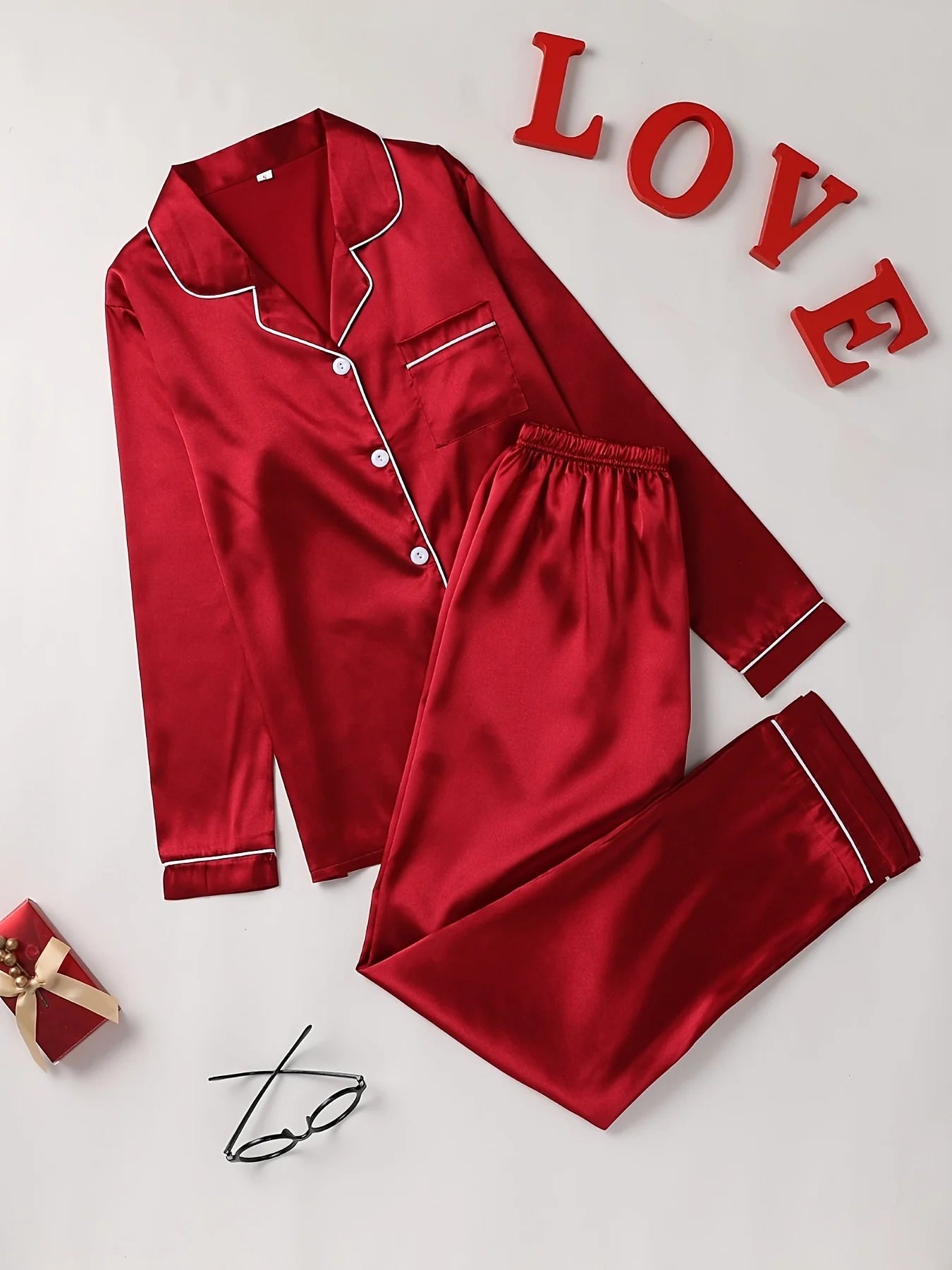 Damen Pyjama Set – Langarm & Hose