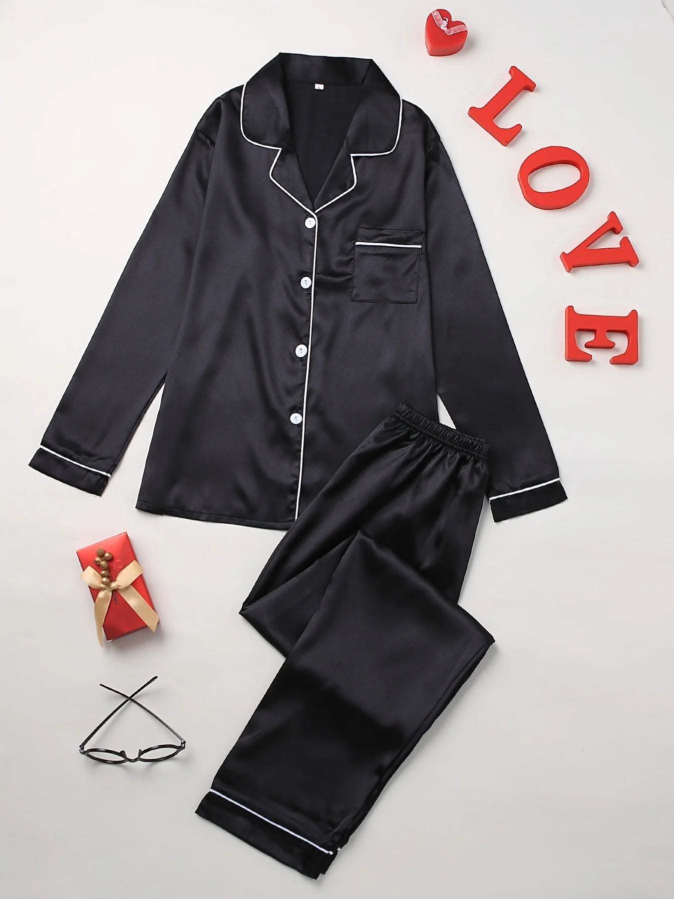 Damen Pyjama Set – Langarm & Hose