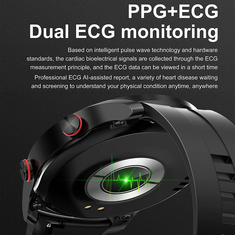 Herren Smartwatch – ECG, Bluetooth Call & Fitness Tracking