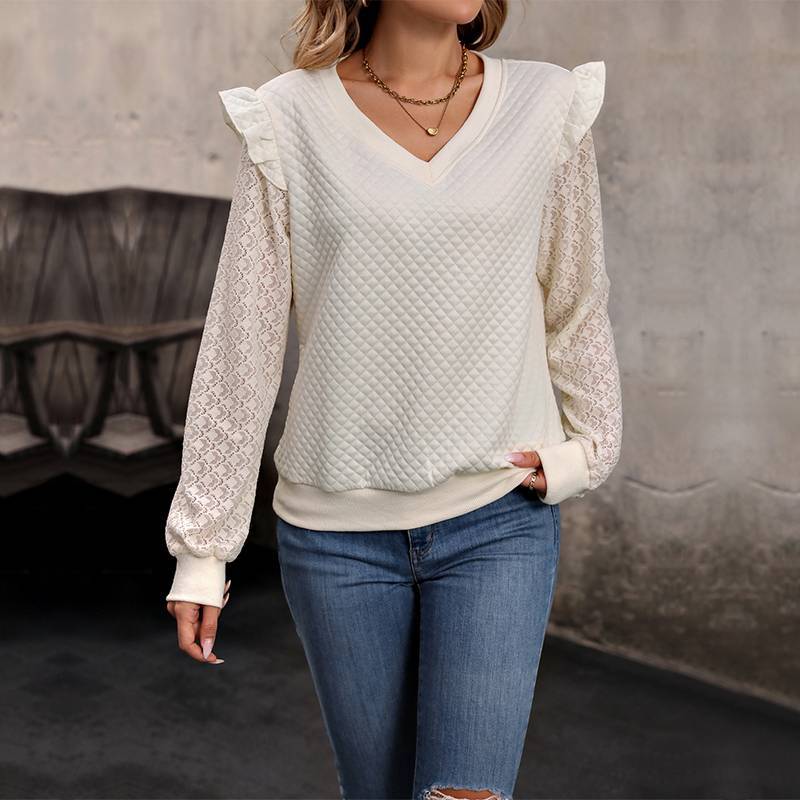 Damenbluse mit Spitze
