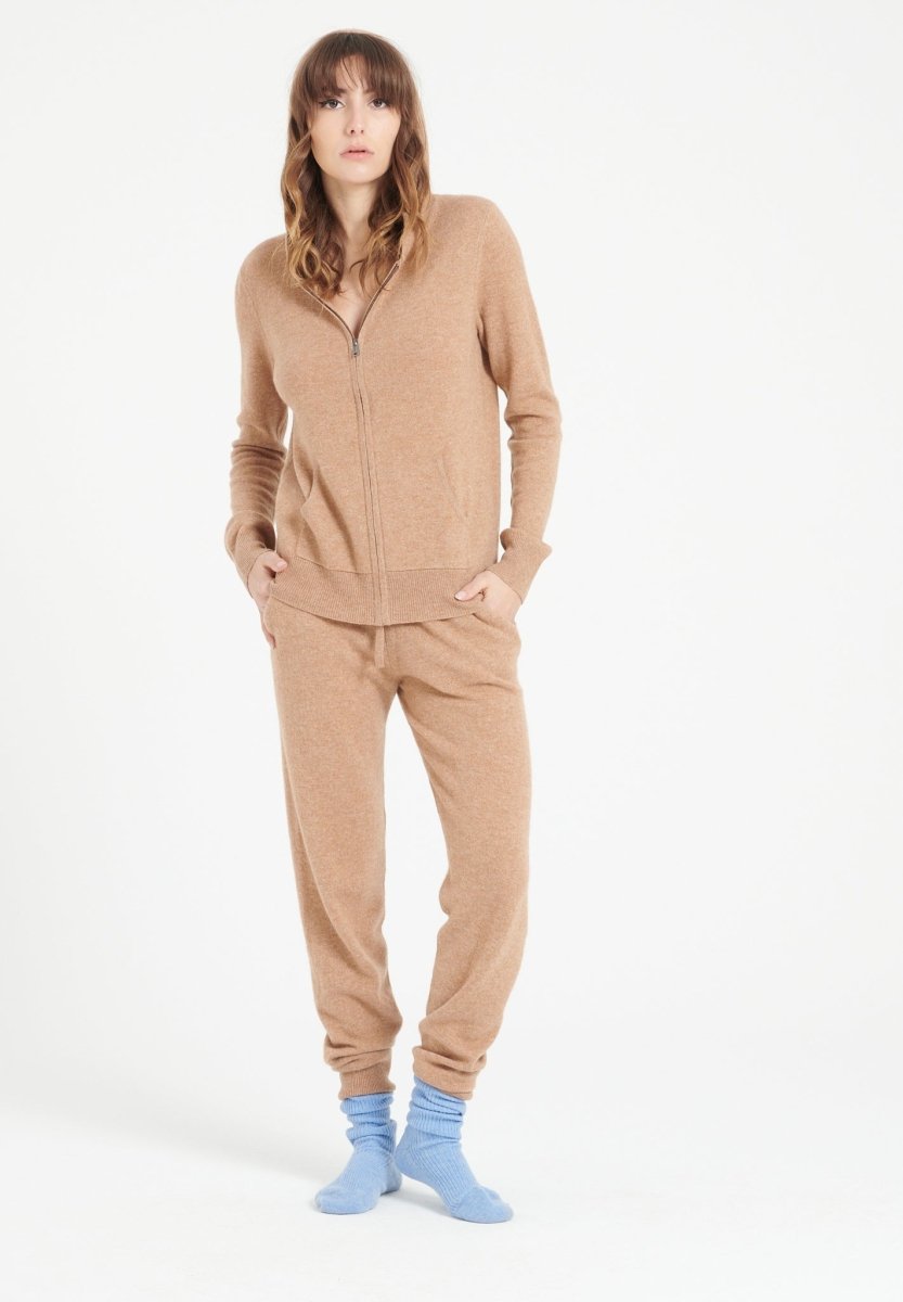 Kaschmir-Hoodie Damen camel – Modell LILLY 8